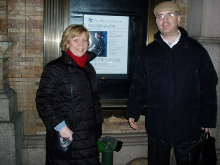 With my wife Jan at Weill Recital Hall at Carnegie Hall