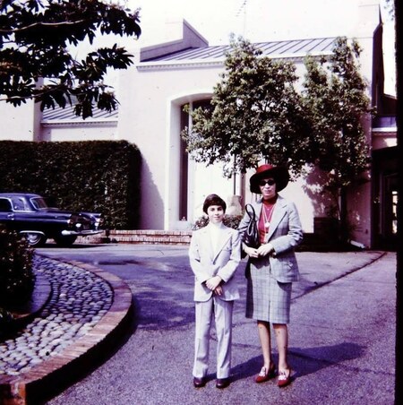 With my mom at Ira Gershwin’s home 1975